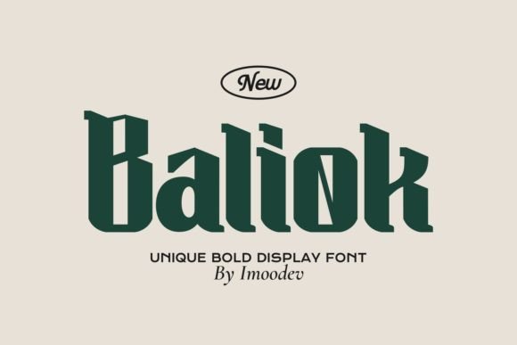 Baliok: A Modern Display Font for Your Brand