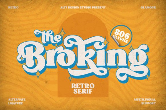 Broking: A Retro Display Font for Bold Campaigns