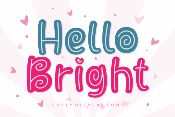 Hello Bright: A Curly Display Font for Editorial Joy