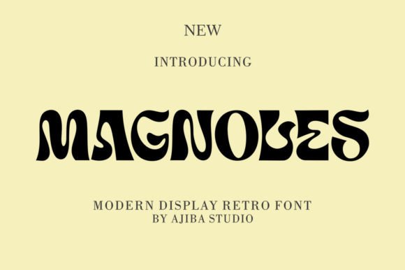 Magnoles: A Retro Display Font for Editorial Design