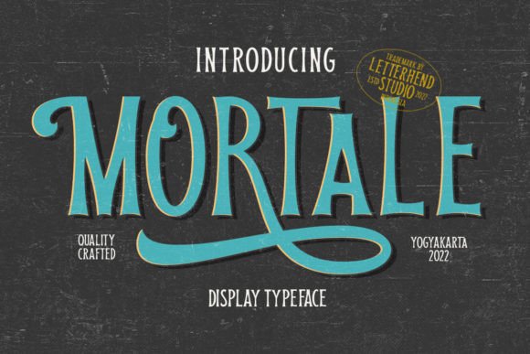 Mortale: A Vintage Display Font for Crafters