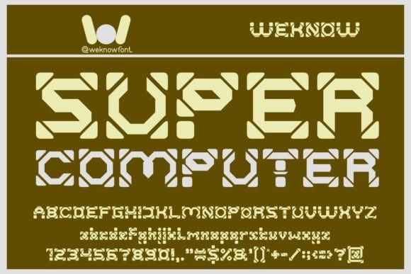 Super Computer: A Techno-Sci-Fi Display Font for Modern Branding