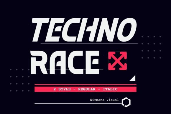 Techno Race: A Bold Display Font for Modern Web Design