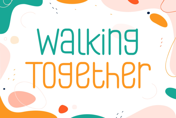 Walking Together: A Futuristic Display Font for Editorial Design