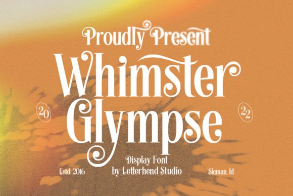 Whimster Glimpse: A Vintage Display Font for Makers