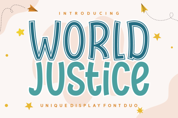 World Justice: A Playful Display Font for Brand Identity